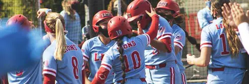 Softball action photo